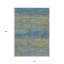 Tapis extérieur lavable rayé bleu 10 pi x 14 pi Denim