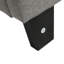 Lit plateforme très grand, tapissier avec tête de lit en tissu de lin gris, bouton, aucun sommier requis, support à lattes de bois, structure solide à assemblage facile et durable