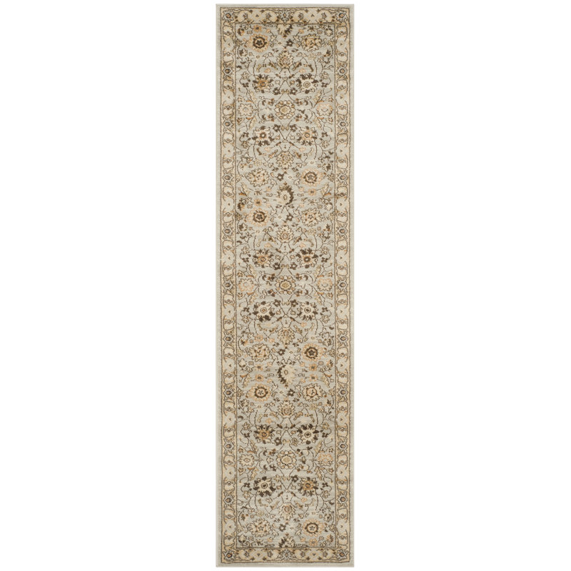 Tapis gris / ivoire Lavelle, Tapis de couloir 2 pi x 8 pi