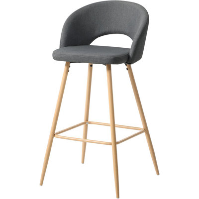 Hollydale Upholstered Counter Stool with Metal Frame