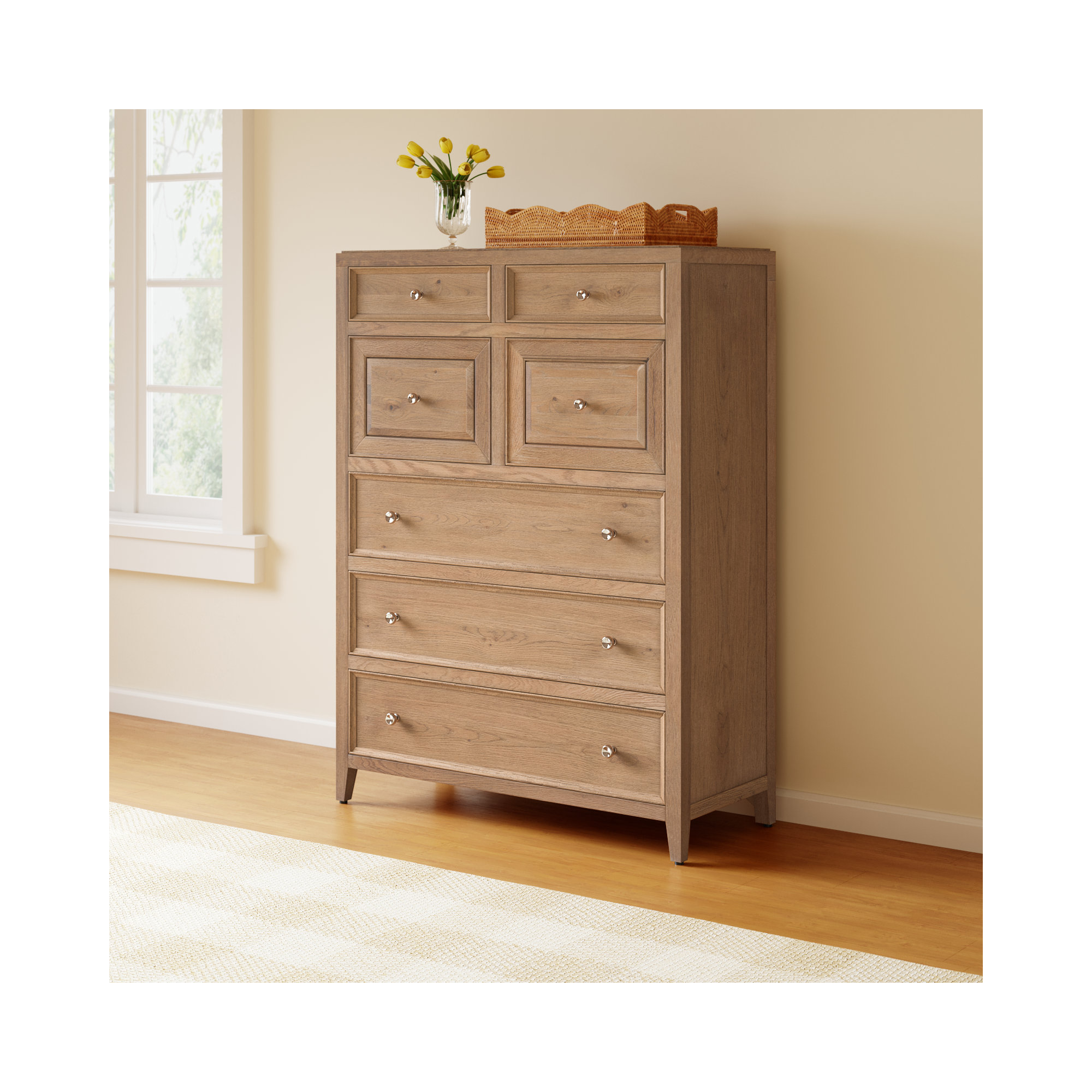 Rosalie 7 - Drawer Dresser, Brown