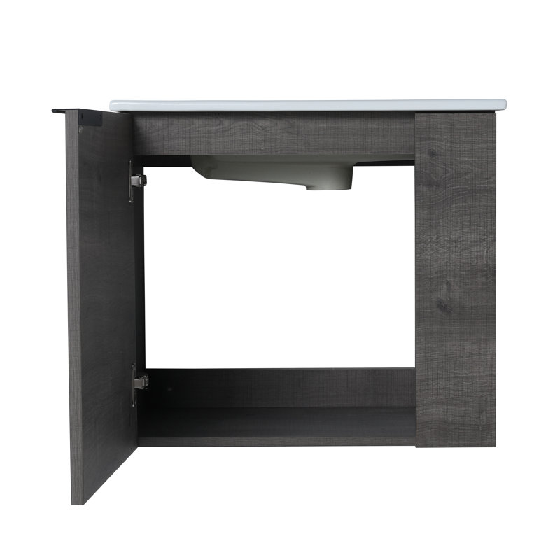 Meuble-lavabo flottant 22 po Hetton, Gris