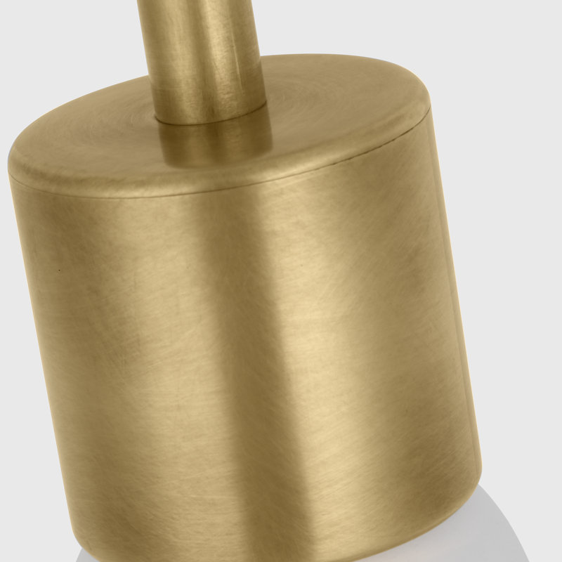 Kelly Wearstler Volver 1-light Small Pendant in Hand Rubbed Antique Brass, Antique Brass, 17" H x 2.5" W