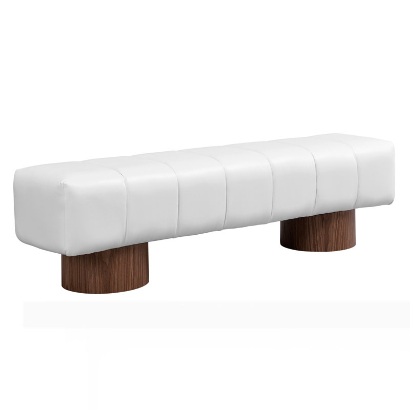 Upholstered Dining Bench For Dining Room, Beige