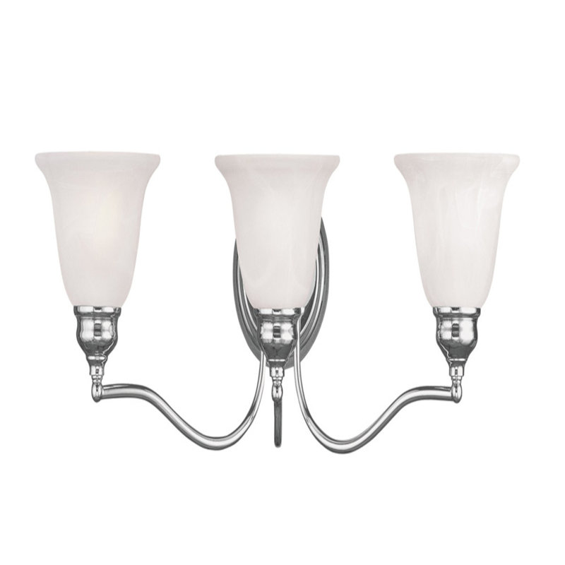 Éclairage pour meuble-lavabo 3 lumières, Chrome poli