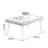 Rectangular Outdoor Side Table , 39.37 " W 23.62 " D