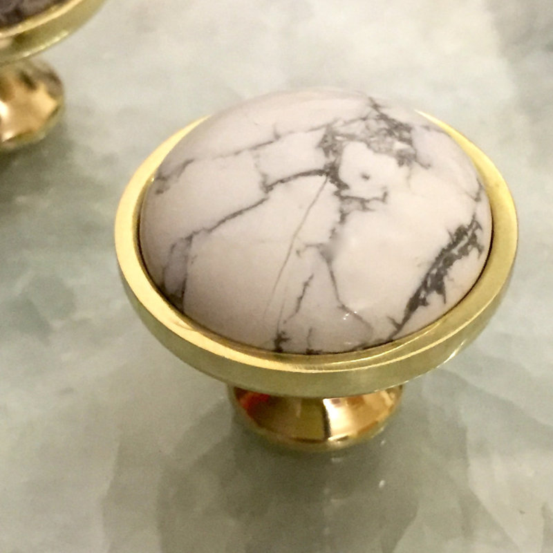 1 1/2" Diameter Mushroom Knob, Brass