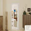 Interior Door Slab with Frame - 1 Lite Mirror White MDF Door, Prehung-Style Door Kit with Pre-installed Hinges, Locking Silver Handle Included, No Pre-drilled Holes-125132412-125132417