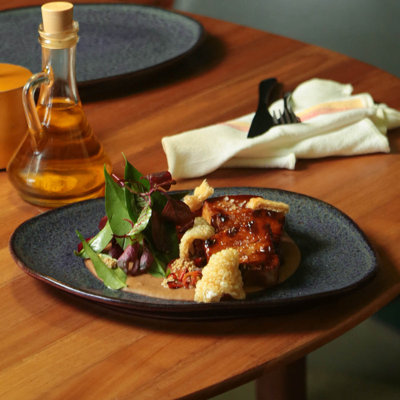 Titanium Commercial Dishwasher Safe 12.2'' Stoneware Dinner Plate , Set of 6