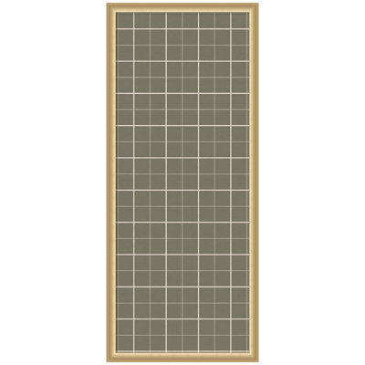 Tableau d'affichage encadré en tissu à imprimé écossais en lin vert sauge