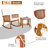 Guadelupe Acacia - Person Patio Conversation Set with Cushions