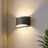 Acton Modern Rechargeable Wall Sconces, Black, 3000K, Motion Sensor, Rectangle Shape, 12W LED