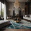 Tapis gris soyeux et moelleux