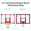 Mini panier de basketball extérieur en acier 44 po