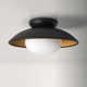 Jason Single Light Glass Flush Mount