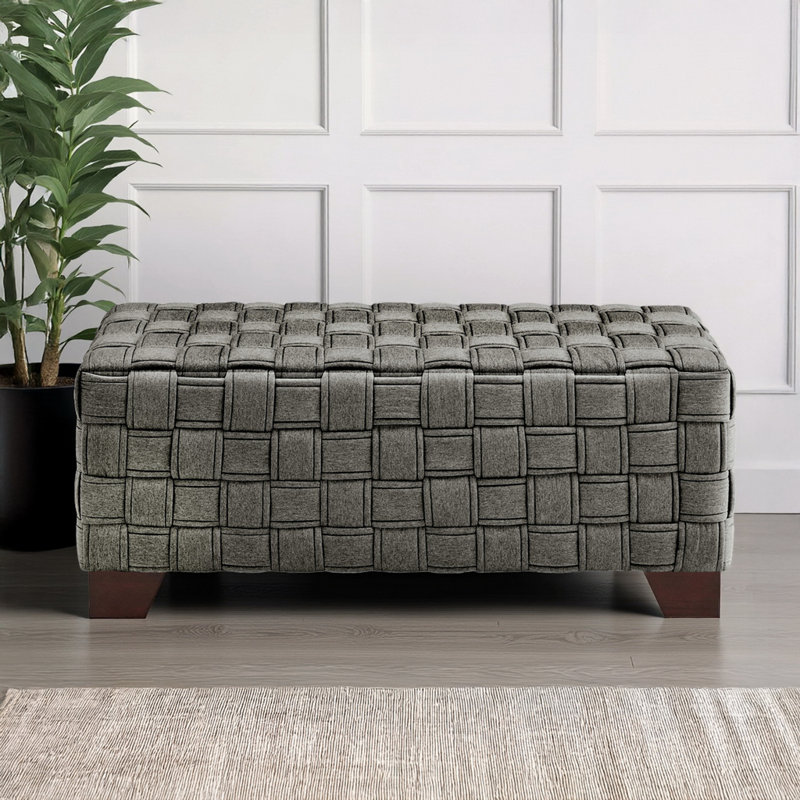 Banc en tissu Lindo, Gris
