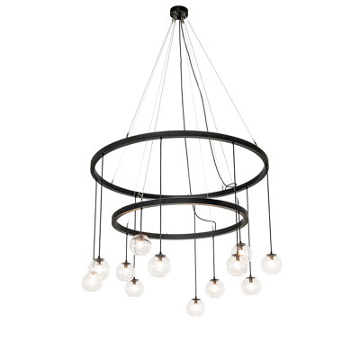 Lustre à niveaux unique 12 lumières Bola