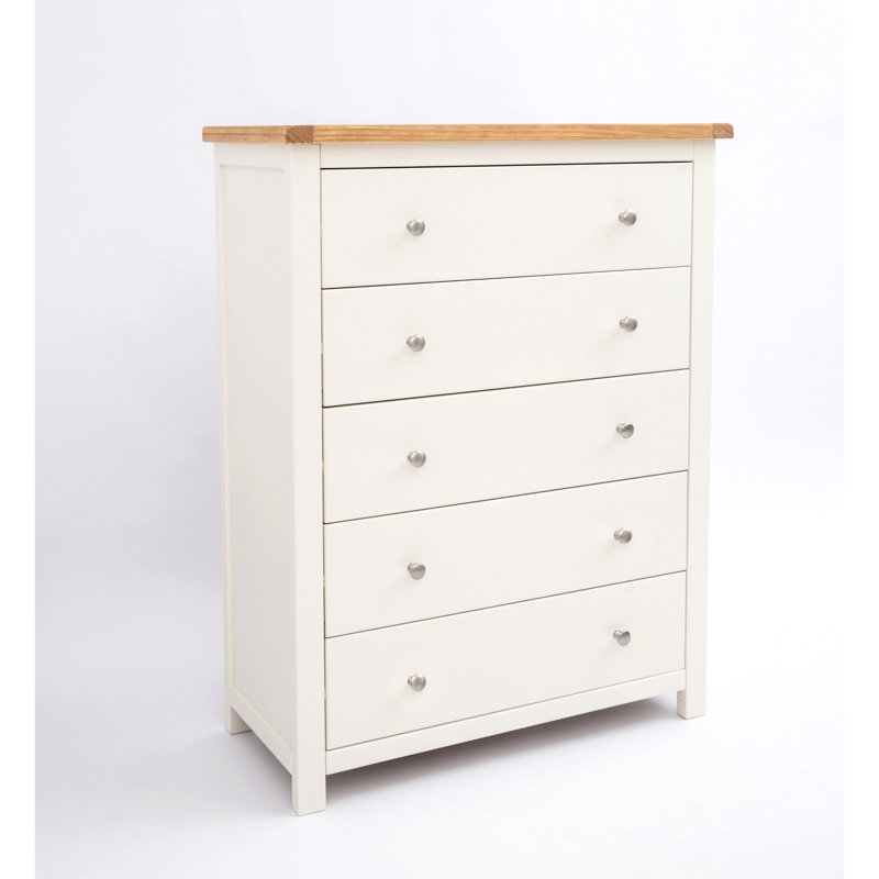 Soraya 90cm W 5 - Drawer Chest of Drawers