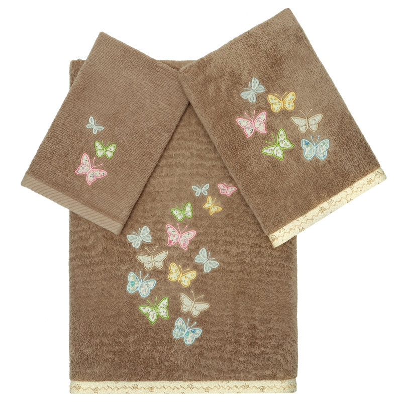  3 Piece 100% Turkish Cotton Towel Set, Cocoa