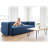 Velvet Sofa With Tufted Low Back Design, Sophisticated 3 Seater Couch For Living Rooms, 89 Inch Wide, Easy Assembly-119355479