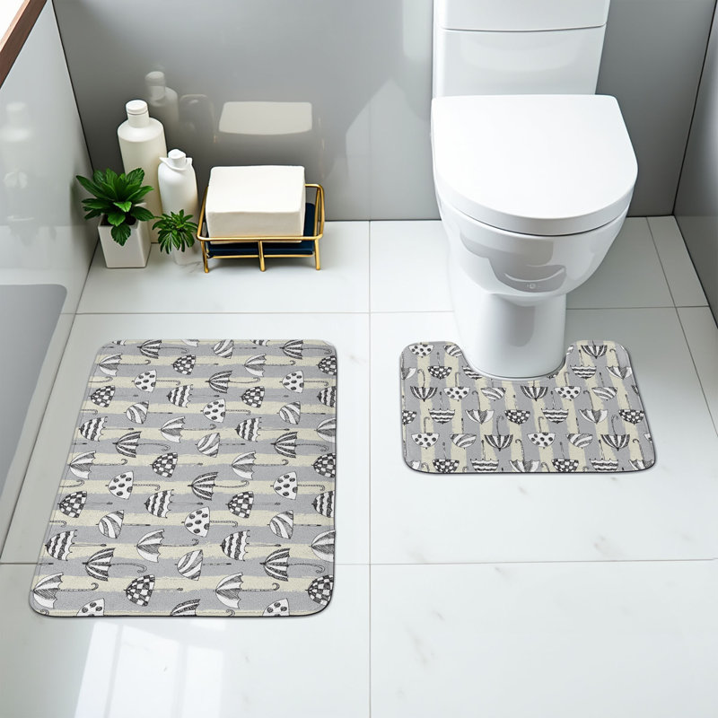  Ensemble de 2 tapis de salle de bain Umbrella