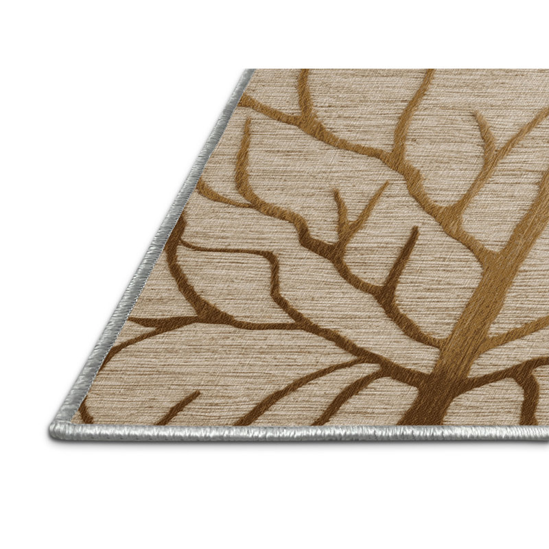  Tapis lavable de légumes racines de lotus, Rectangulaire 8 pi x 12 pi