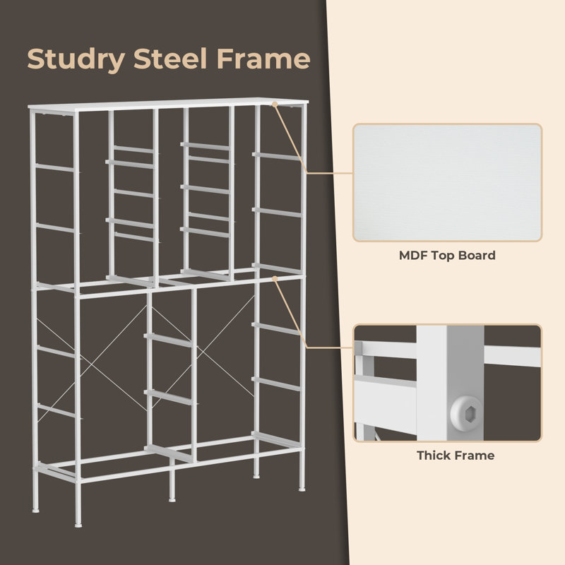 Steel 100 cm W Chest of 16 Drawers, White