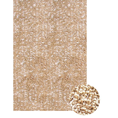 Tapis touffeté à la main ivoire / brun clair Kylee