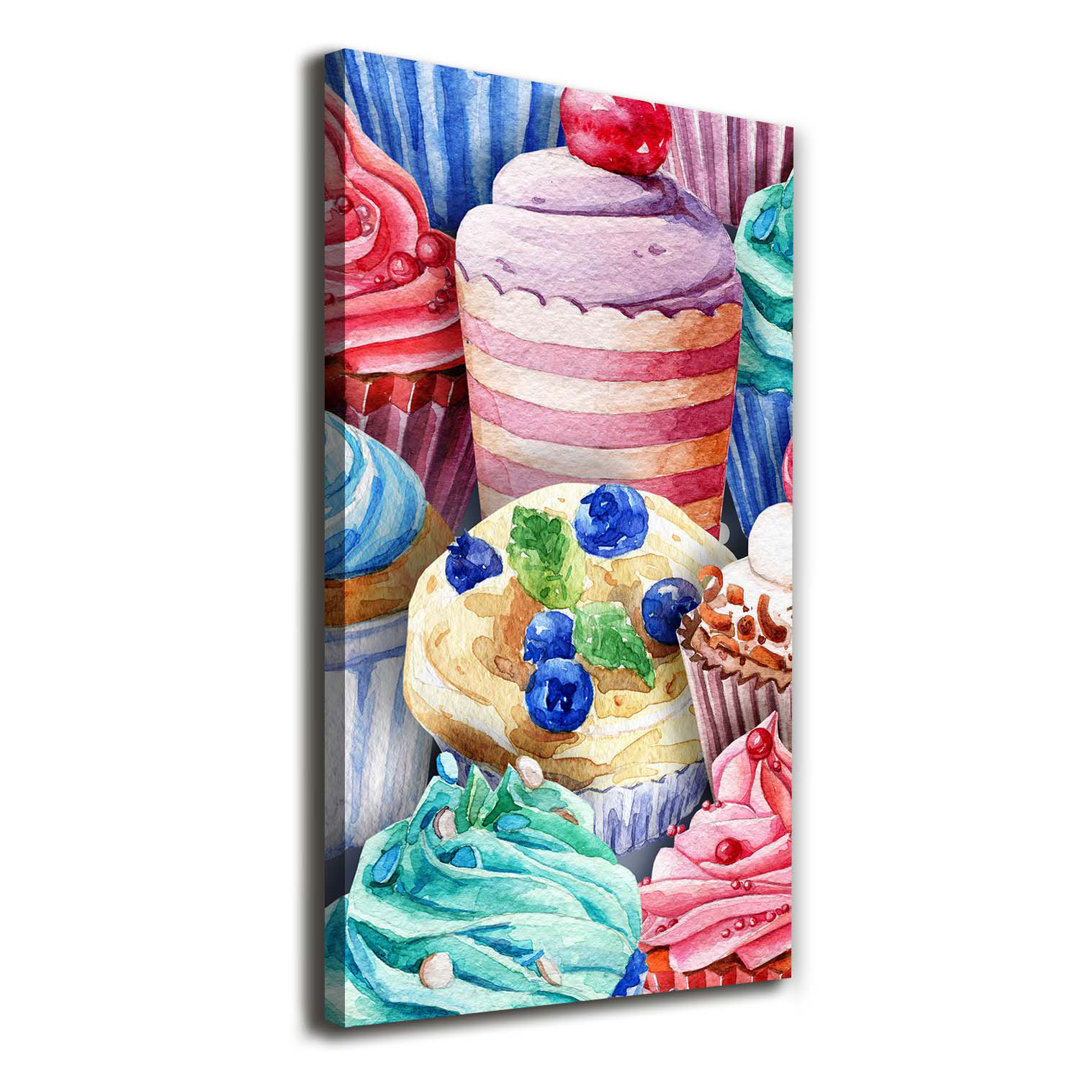 Bunte Muffins - Kunstdrucke auf Leinwand