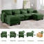 Canapé modulaire en chenille vert modulaire à compression pour maison moderne