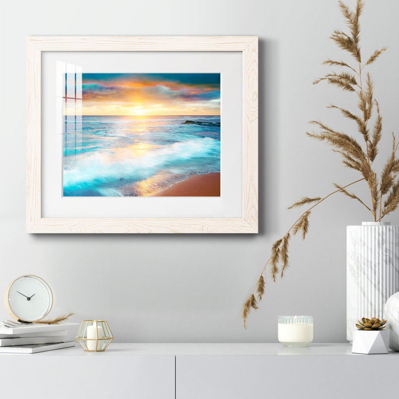 Amber Light - impression encadrée, H 20 po x l 17 po x P 1,5 po, Cadre blanc