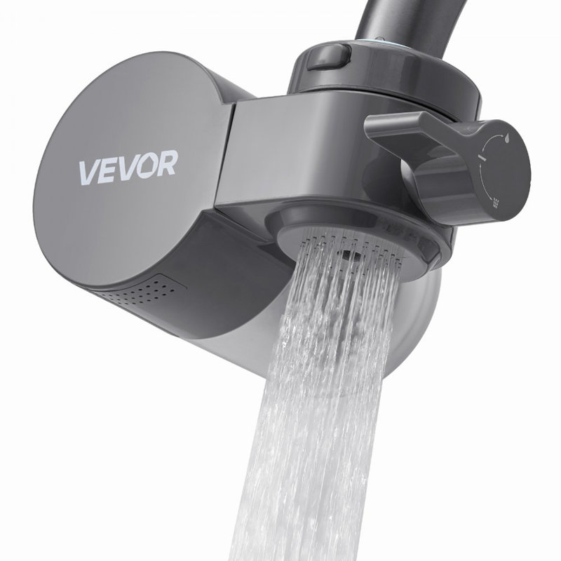 Purificateur d'eau de lavabo à filtre monté sur robinet horizontal pour cuisine, Gris