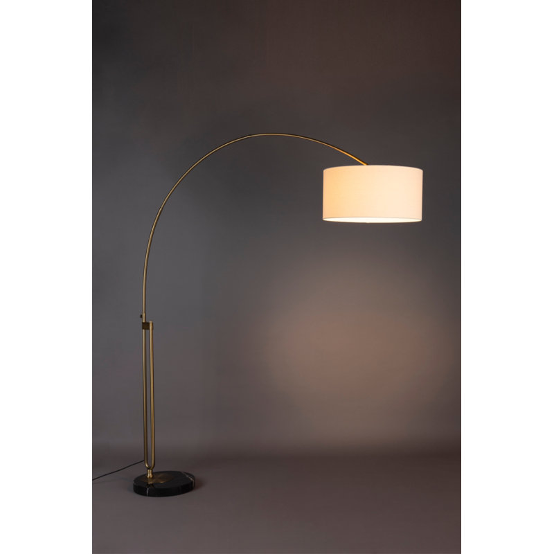 Lampe sur pied arquée noire 83 po