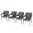 MIRAGE GREY PE WICKER STACKING ARMCHAIR,4PCS