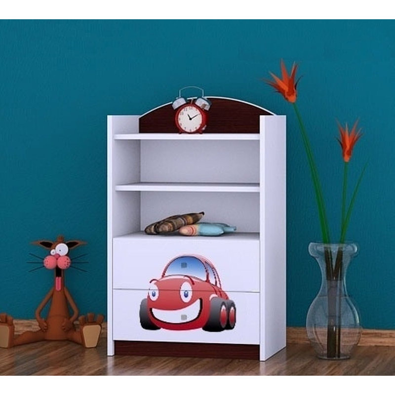 Thalia 96cm H X 60cm W Transportation Kids Cube, Wenge