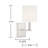 Skipton 1 - Light Dimmable Armed Sconce in Polished Nickel-1969072673