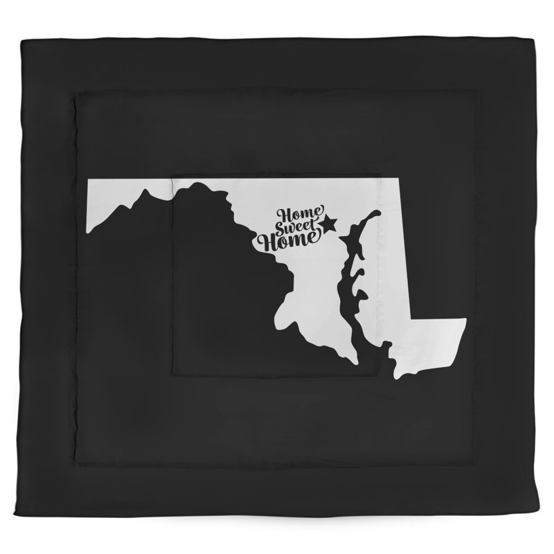 Modern & Contemporary Polyester Percale Comforter, Queen Comforter, Black