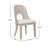 Mong Set of Two Wood Upholstered Seat U-Shaped Cut-out Dining Chairs