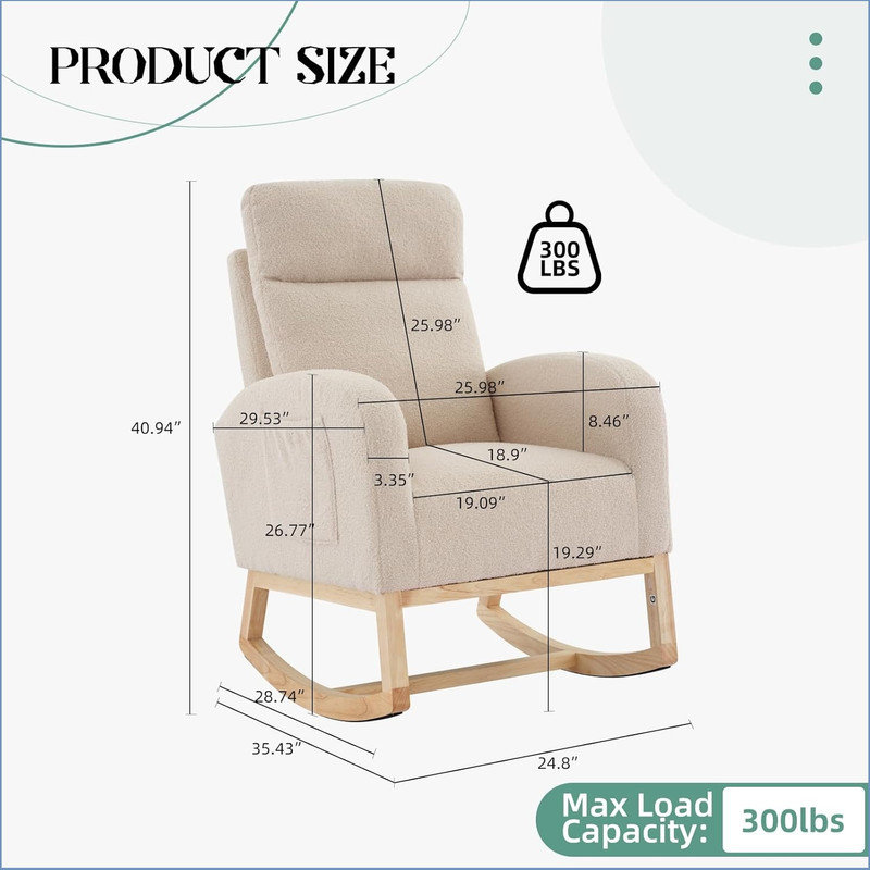 Rocking Chair, Beige