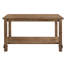 Table rustique en bois à hauteur de comptoir avec rangement ouvert