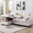 Latitude Run® 91.5 " Modern Shariff Reversible Chenille Upholstered Sleeper Sectional Sofa with Storage Chaise-1938120677