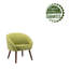 Chaise d'appoint rembourrée en tissu avec pieds en bois d'hévéa Cainan-1525908457