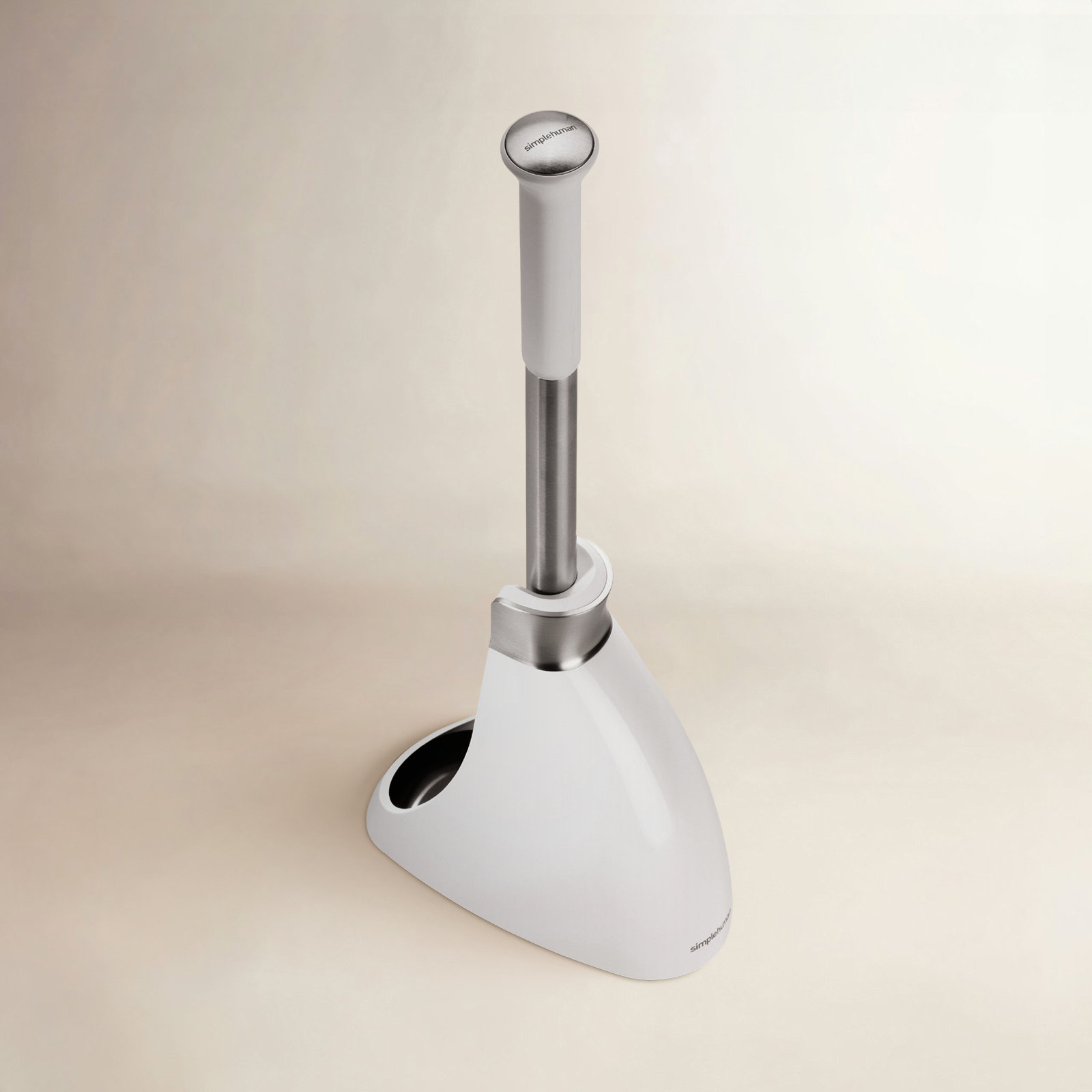 Simplehuman Toilet Brush with Caddy, White