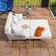 Lit de jour de patio extérieur, dossier en corde de nylon tissé avec coussin lavable-610100434-610100437
