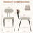 19'' H Modern Linen-like Fabric Upholstered Dining Chair With Metal Legs-43987058