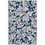 Tapis bleu marine / ivoire à motif floral Ammundsen-1688096073