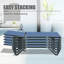 Chaise longue d'extérieur, chaise longue de patio avec table d'appoint et roues, chaise inclinable, chaises longues de piscine-2034799604