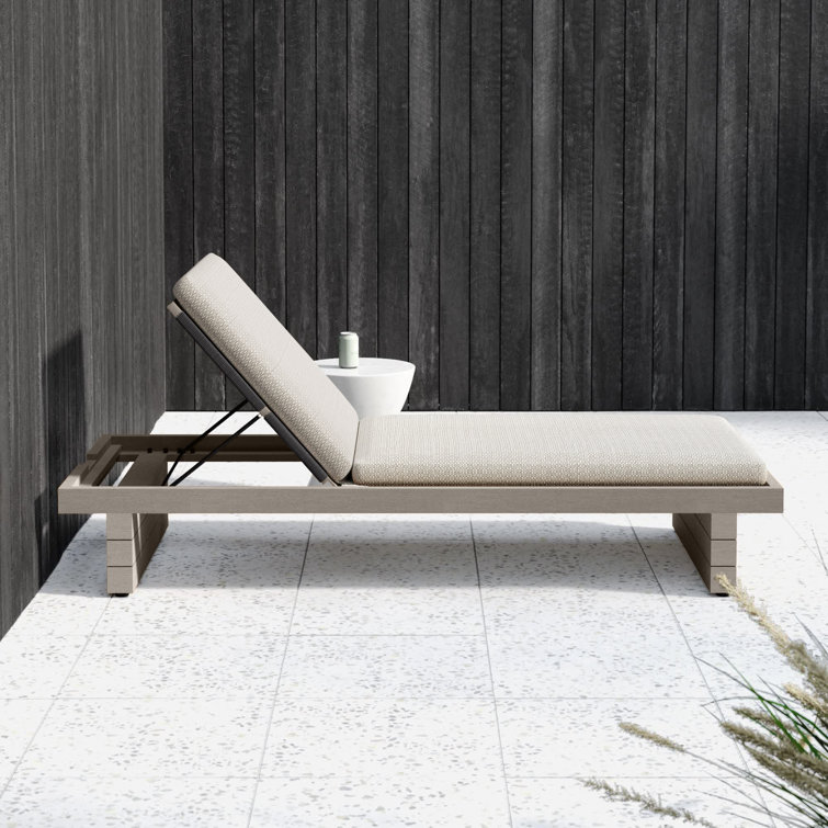 Davie 31.5'' Outdoor Teak Chaise Lounge