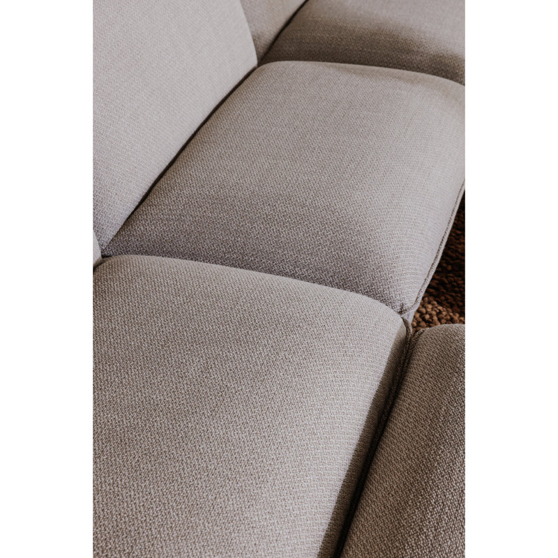 Square Ottoman, Speckled Pumice Basketweave