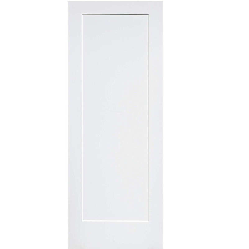White Primed Solid Core Shaker Interior Door Slab, 30" x 80"